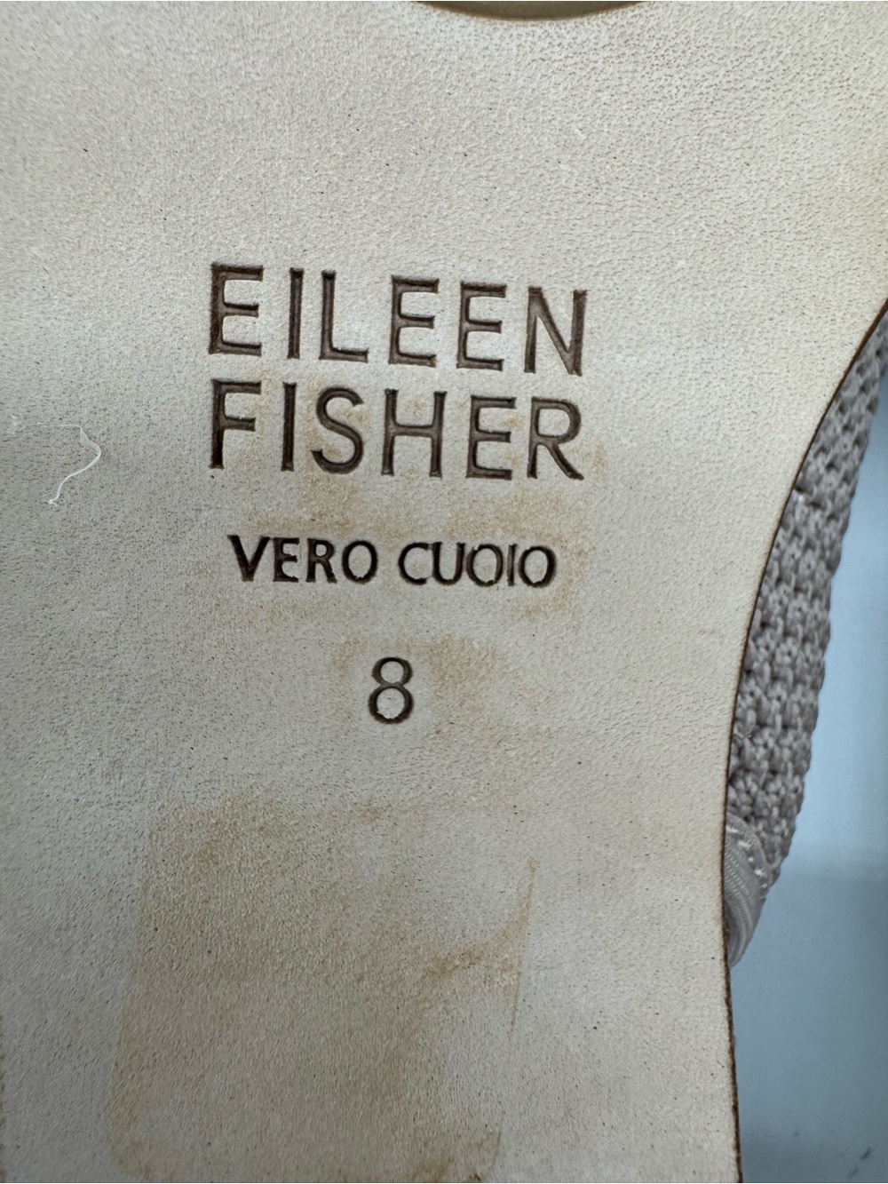 Eileen Fisher Beth Knit Slingback in beige Sz 8 NEW - Picture 8 of 8